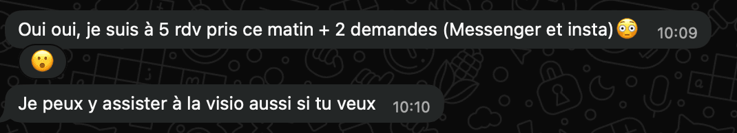 Message de Julien au premier jour de sa publicité